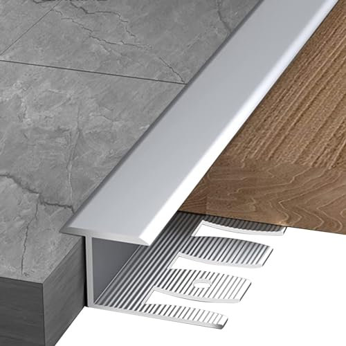 Übergangsstreifen, Boden-Trennstreifen, Aluminium-Schwellenleiste für Holz zu Fliesen, Laminat zu Hartholz, Boden-zu-Teppich-Einfassung, Dekoration, wasserdicht