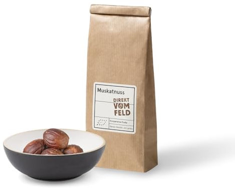 Direkt vom Feld® Muskatnuss| BIO, ganz mit Schale | 10 Stk. - Nachfüllpack