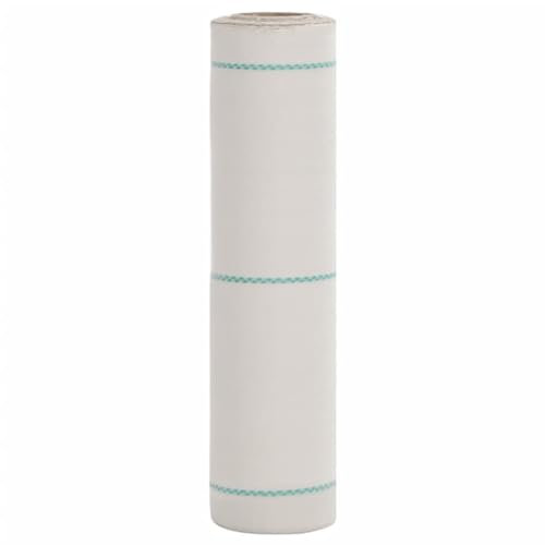 vidaXL Unkrautvlies, Gartenvlies gegen Unkraut, Unkrautfolie Wasserdurchlässig UV-stabilisiert, Unkrautflies Mulchfolie Bodengewebe, Weiß 0,5x150m PP
