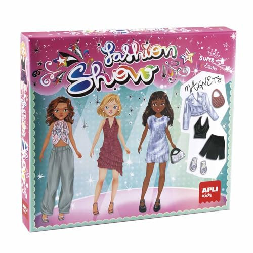 APLI Kids 19799 - Magnets Fashion Show, Juego magnético para Crear vestimentas para niñ@s a Partir de 6 años, CREA Tus Propios Looks y conviértete en diseñador de Moda