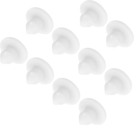 QUARKZMAN 10pz Tappi Silicone per Foro Chiusura Scatto 2,5mm/0,1 Dia Montaggio Larghezza Scanalatura Stretta 1,5mm Pannello Copertura Guarnizione Rotonda per Passacavi Tappi Tenuta Bianco