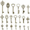 Molain 20 Stück Vintage Schlüssel, mini Schlüssel Deko Vintage Mixed Alte Antike Deko Halskette Anhänger klassische Dekoration Schlüssel für Halskette Herstellen Schmuck Basteln Hochzeit Deko (8-70mm)