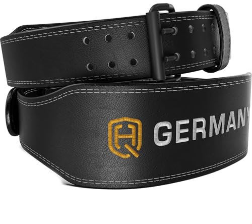 HQ Germany® Gewichthebergürtel Damen [S/M/L/XL] - 100% Rindsleder, 100% Edelstahl - Weight Lifting Belt, Gym Gürtel Gewichtheben, Powerlifting Fitness Gürtel Damen, Weightlifting Belt