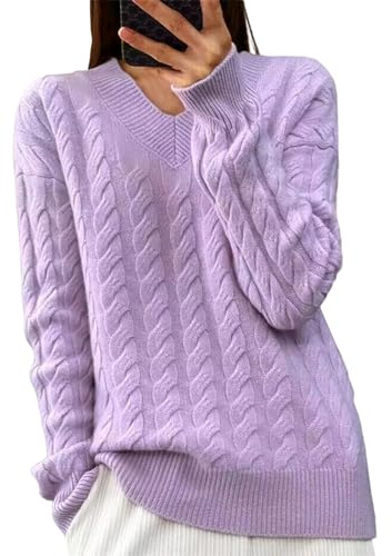 ZHENDEGL Pull Cachemire Femme Pull Femme Grande Taille Pull Col Camionneur Femme Pull Femme Oversize Pull Femme Chic Et Elegant Pull Femme Chic Pull Mariniere Femme Pull Cachemire Femme Col Roulé
