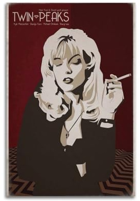 HRUINFSPO Twin Peaks Poster, Wandkunst, Leinwand, ästhetisches Poster, moderne Kunst, Gemälde, Dekoration für Wohnzimmer, Schlafzimmer, elegantes Poster, 30 x 45 cm, ungerahmter Stil