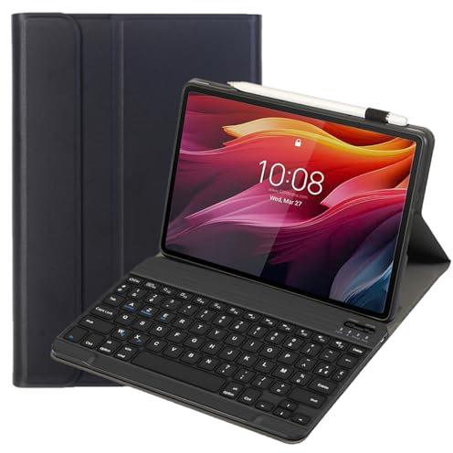 leleyo Coque Clavier pour Lenovo Tab K11 Plus 11,45 2024 Clavier AZERTY magnétique Bluetooth sans Fil Amovible pour Tab K11 Plus Noir