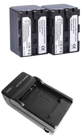 NP-QM71 NP-FM70 FM70 Battery + Charger,Compatible For Sony,for HVR-A1U DCR-TRV361 DVD301 UX1
