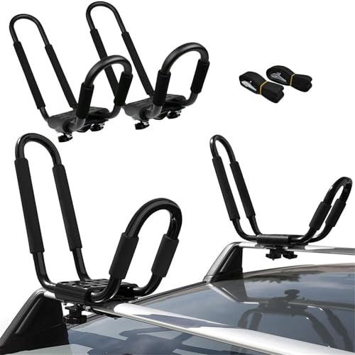 Kajak Halter Auto - Dachgepäckträger Kajak, Skihalterung Klappbar | Surfbrett Halterung Auto, Snowboard Dachträger Faltbar, Kajak Träger Für Dach Und Gepäck, Ideal Für Kanu Angelruten Skateboards