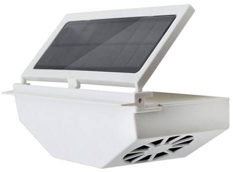 BRIGHTFUFU Climatiseur Solaire pour Fenêtre de Voiture Ventilateur de Circulation D'air en Abs, 1200mah, Ventilateur de Refroidissement Auto-énergétique pour Voiture