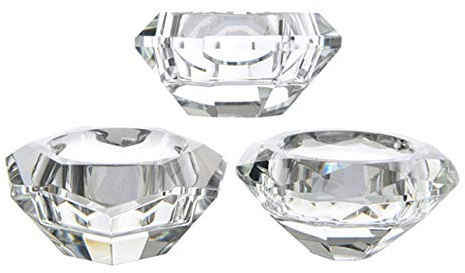 Teelicht Glasteelicht Diamant klar Ø 7x 3,5 cm Stückpreis