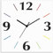 ARTLAND Wanddeko Wanduhr ohne Tickgeräusche Alu Funkuhr 30x30 cm Quadratisch Lautlos 4 Ziffern Farbig Schlichtes Design Weiß S7KI