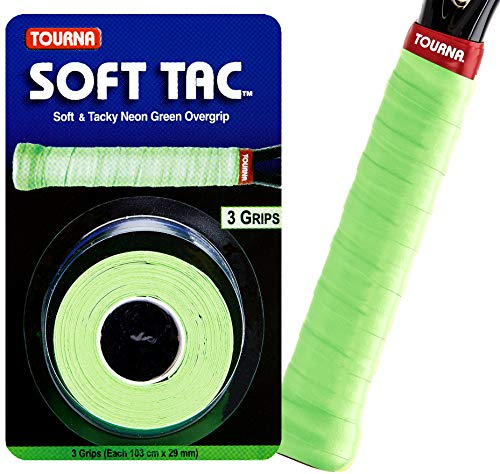 Tourna Soft Tac Neon Tacky Overgrip, Unisex, Neon Green, neon Green