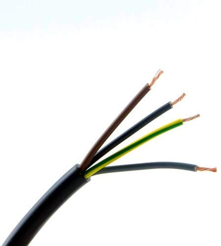 2/3/4 CORE ELECTRICAL FLEX CABLE WIRE LENGTH TWIN TRIPLE 0.75/1/1.5/2.5mm2 230V (4 Core 0.75mm x 5m)