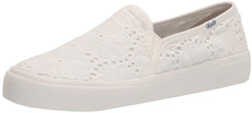 Keds Damen Double Decker Canvas Sneaker, White, 39 EU