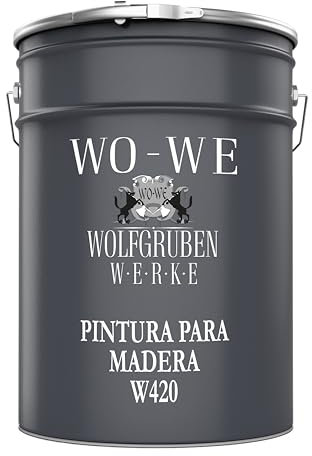 WO-WE Pintura de madera W420 Esmalte para Muebles Puertas al Agua Rojo tomate - 2,5L