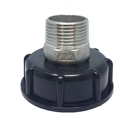 TOOLSTAR IBC Adapter, 1 S60x6 Thread IBC Tank Adapter Tap Connector Replacement Valve Fitting for IBC Garden Water Containers