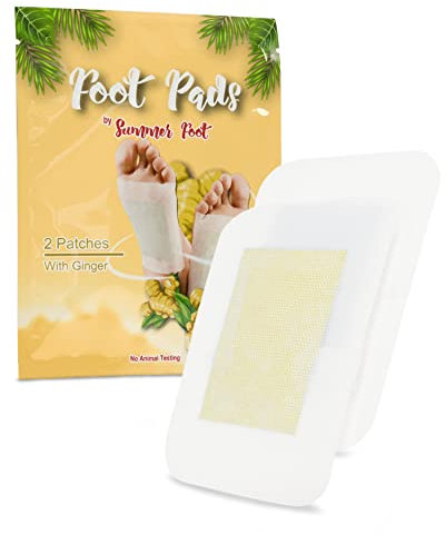 Summer Foot 2 pezzi cuscinetti per piedi di qualità superiore, cerotti per piedi con olio di zenzero, cerotti di bambù, cerotti di zenzero