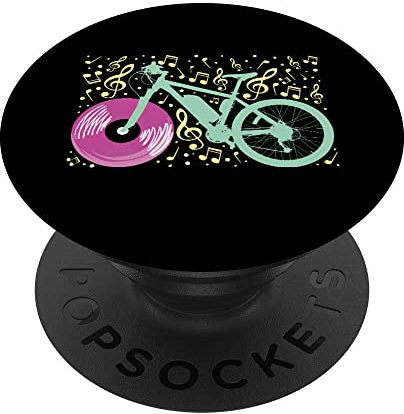 Bicycle Cycling Road Bike Music Record Player Jazz Pop PopSockets Swappable PopGrip
