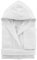 Lingerie Shop Accappatoio con Cappuccio in Spugna 100% Cotone Tinta Unita Uomo Donna Unisex (XL, BIANCO)
