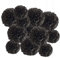 GAKA FAVOR 12er Seidenpapier Pompons Set,Schwarz Tissue Hängedekoration Papier Pompoms Deko für Hochzeit,Taufe,Geburtstag,Kommunion,Valentinstag Muttertag Party Deko