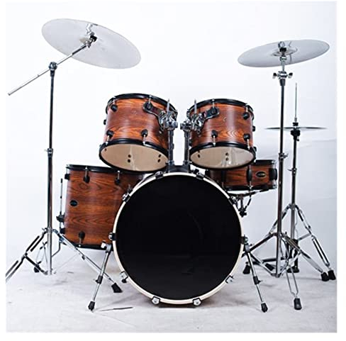 KESHUO Drum Set Adult 5 Drums 4 Cymbals 3 Cymbals Professionelle Leistung Schlagzeug Set (Color : 01)