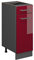 Vicco Küchenunterschrank R-Line, Bordeaux Hochglanz/Anthrazit, 30 cm ohne Arbeitsplatte