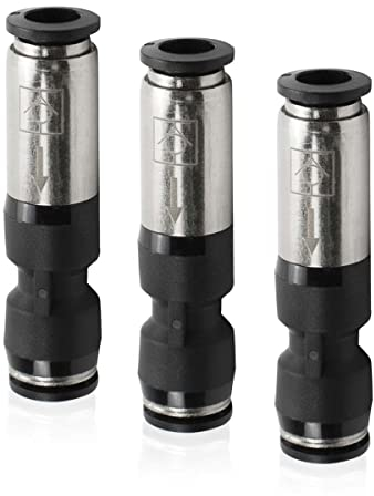 Bwintech 3 pièces 10mm clapet anti-retour pneumatique droit à sens unique, pour connecter les raccords de tuyau d'air du compresseur d'air