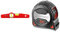 Facom 307BM.25 - Niveau trapézoïdaux magnétiques - 25 cm & FACOM - Mètre à Ruban 3m x 19mm - 897A.319PB - Boîtier Grip Antidérapant Prise en Main Confortable - Ruban Antireflet Mat - Avec Crochet