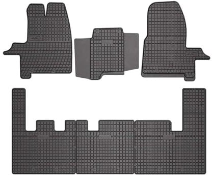 OMAC Gummi Fußmatten kompatibel mit Ford Custom 2012-2024 Automatten Gummi Schwarz 5tlg