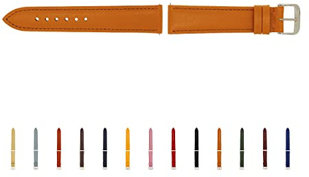 SELVA Uhrenarmband, 14-24 mm, Leder, zum Wechseln, Ersatzarmband für Smartwatch, Made in Germany