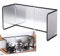 CSPone Paraschizzi Parete Cucina Protezione Altezza 40cm per Schizzi Olio Pieghevole Padelle Protezione per Schizzi su 3 Lati Antiaderente