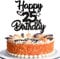 1 Stück Happy 25th Birthday Cake Topper Glitter Heart Star 25 Fabulous Tortendeko Prost auf 25 Jahre alt neunzig fabelhafte Tortendekorationen 25 Geburtstag Party Kuchen Dekoendeko Schwarz