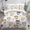 VULORA Shiba Inu Kinderbettwäsche 135x200 Tiere, Haustiere 3D Druck Bettwäsche-Sets 3Teilig für Jungen Mädchen Teenager Weich Mikrofaser Bettbezug mit Reißverschluss und 2 Kissenbezüge 80x80cm