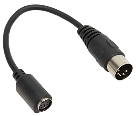 Câble Adaptateur Clavier vers Souris pour Console PS2, DIN 5 Broches Mâle vers Mini DIN 6 Broches Femelle Câble de Convertisseur de Clavier, 15,2 Cm