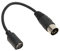 Tastatur-zu-Maus-Adapterkabel für PS2-Konsole, 5-poliger DIN-Stecker auf 6-polige -DIN-Buchse, Tastaturkonverterkabel, 6 Zoll
