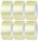 DIY-24H LEISE ABROLLEND Klebeband Transparent 50mm breit, 66 Meter, Stärke: 46my Packband Paketband Paketklebeband Klar Universalklebeband zum Verpacken von Paketen, Profi-Qualität (6 Rollen)