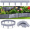 Yznahre 2,5 m Rasenkante in Steinoptik Grau Beetumrandung Mähkante Randsteine Beeteinfassung Gartenzaun aus Kunststoff, 1 Element (L x H): 25 x 23 cm, 10 Stücke