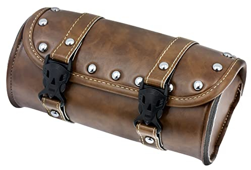 HCmotorku Motorrad Lenkertasche Satteltasche Werkzeugtaschen Gabel Werkzeugtasche Gabelrolle Lauftasche Sissybar Aufbewahrungstasche Leder Universal passend für Harley Yamaha Suzuki Dunkelgrün