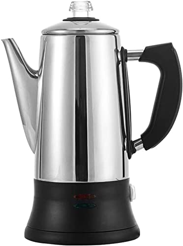 Macchina caffè Espresso in Acciaio Inossidabile, caffettiera con Piano Cottura, Piano Cottura Elettrico Moka, caffettiera elettrica 12 Tazze Caffettiera 1,8 Litri