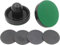 MOUJUCHI Air Hockey Pushers, 2 Stück 60mm Air Hockey Tisch Filzschieber mit 4 Stück Roten Pucks für Tabellen Spiel（Schwarz）