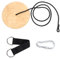 Abaodam Balançoire Soucoupe pour Enfants Balançoire Dextérieur en Bois avec Corde Robuste Et Accessoires
