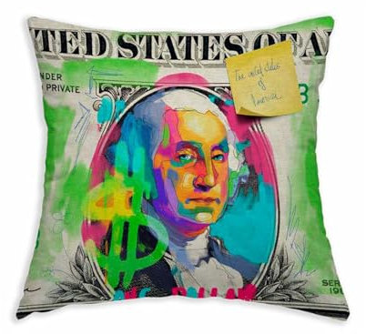 beties - POP Art -, Kissenbezug ca. 45x45 cm Dollar, abstrakter Kunstdruck auf Gobelin POP-Art auf Wende-Kissenhülle NEU interpretiert