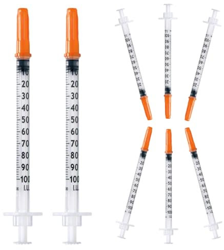 10 Stück 1 ml/cc Plastiktube (31G x 6mm) Mehrzweck-Messwerkzeuge, Einzeln verpackt, Laborzubehör