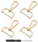 QUARKZMAN 4pz Ganci Girevoli con Moschettone, 32mm(1.25) Chiusura Girevole in Metallo, Ring a D Gancio a Scatto Staccabile Metallo con Cacciavite per Creazione Borse Portachiavi, Oro