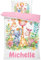 Pictogogo Süße Dschungeltiere-Design Kinderbettwäsche für Mädchen und Jungen, Personalisiert, Wählbare Unterfarbe (Weiß, Rosa, Blau, Grau), Oeko-TEX, 135 x 200 cm