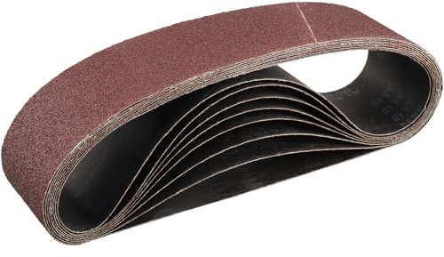STEBRUAM Bandas de Lija 100x 915 mm,8piezas 40 grano Para Lijadora de Banda