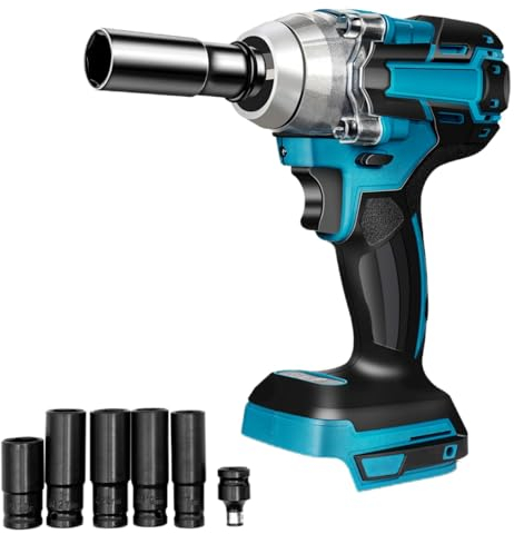 Charocean Akku Schlagschrauber 18V - Elektro Drehschlagschrauber Mit LED und 6 Stecknüsse, 320 Nm, 2200 U/Min - Für Maki-Ta 18V