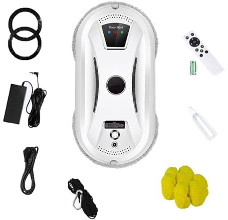 WJWWO Remote control water spray window cleaning robot, electric automatic glass cleaning robot, UPS power protection, wireless remote control command, suitable for indoor and outdoor window glass