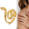 AUEFUDQ Auefudq Schlange Ring 18K Vergoldetes Ringe Set Gold,Wickel-Schlangenring Stapelbarer Ring Punk Schlange Tierschmuck Für Frauen