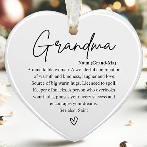 Oma Ornament - Weihnachtsschmuck für Oma, Oma Weihnachtsschmuck - Oma Ornamente für Weihnachtsbaum - Oma Geschenke von Enkelkindern, Weihnachten Großmutter Geschenke - Keramik Ornament
